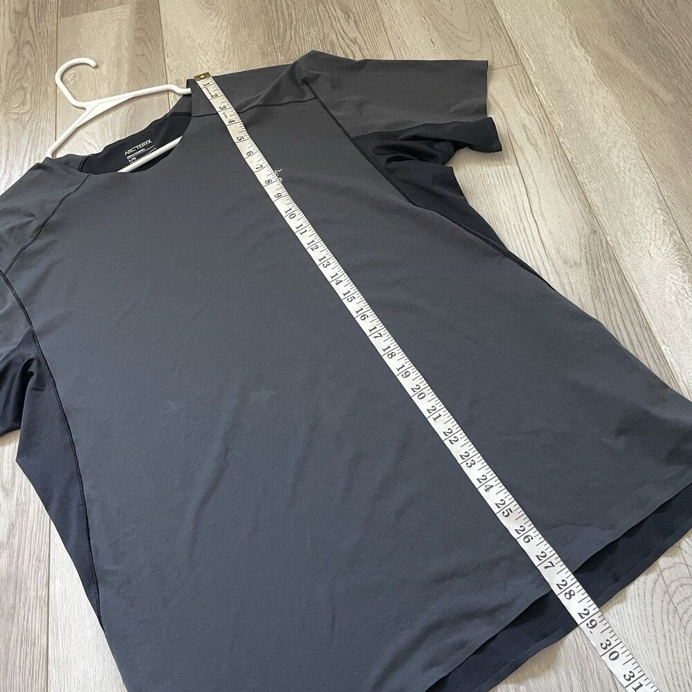 Arc'teryx Workout Tshirt norvan crew mens Black (large) outdoor running gorpcore - Picture 3 of 8